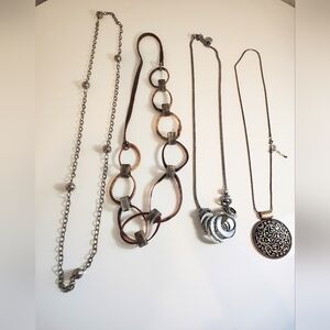 Chico's Silver and Gold Necklace Set